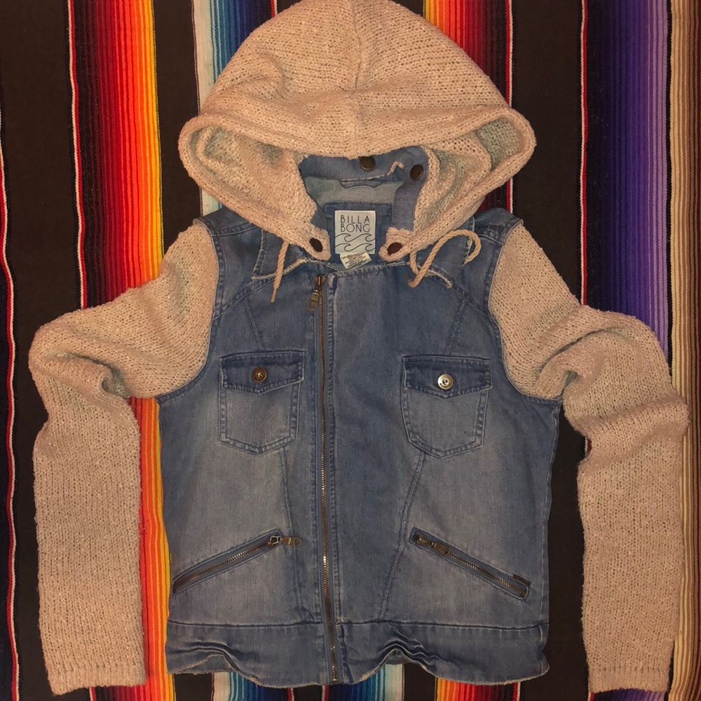 Billabong Jean Jacket with Sweater Mix.
